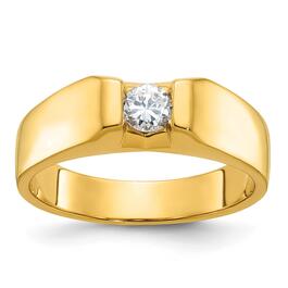 Mens Gentlemens Classics&#40;tm&#41; 14kt. Gold 1/3ctw. Center Diamond Ring