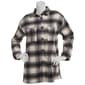 Womens NY Collection Brushed Twill Plaid Shacket w/Pockets-Black - image 1