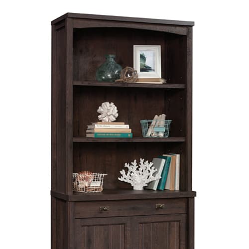 Sauder Costa Collection Library Hutch - Coffee Oak