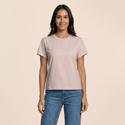 Womens Wildfox Short Sleeve Needle Point Bows Embroidered Tee - image 