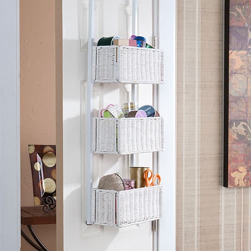 Southern Enterprises 3-Tier Over The Door Basket Storage