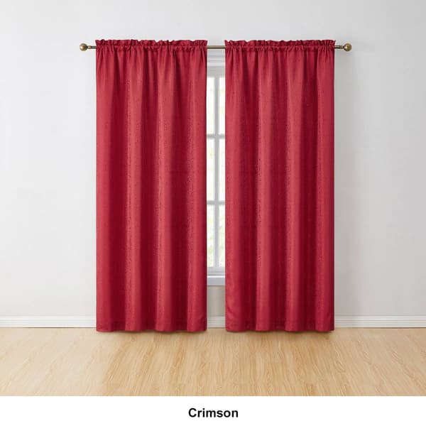 Emily Jacquard Rod Pocket Curtains