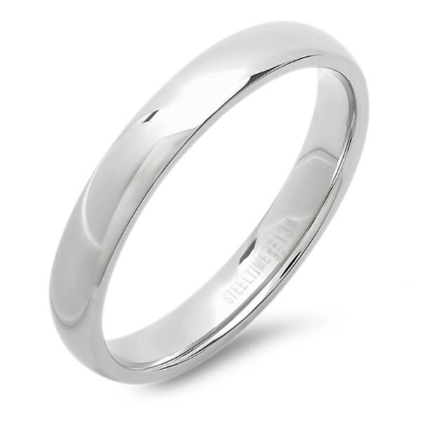 Steeltime Unisex Stainless Steel 4mm Band Ring - image 