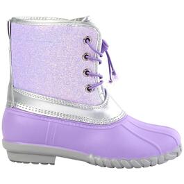 Girls Olivia Miller Glitter Metallic Duck Boots