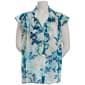 Womens Calvin Klein Ruffle Cap Sleeve Branch Leaf Blouse - image 1