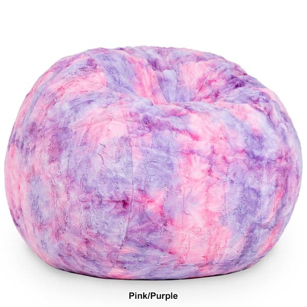 Jaxx Saxx 3ft. Cuddle Faux Fur Bean Bag - Tie Dye