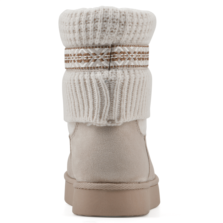 Womens White Mountain Brysons Fold-Over Sweater Ankle Boots