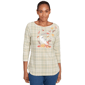Plus Size Ruby Rd. Must Haves Ii Autumn Cat Houndstooth Top - image 1