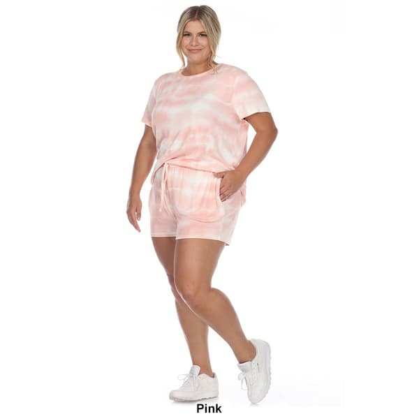 Plus Size White Mark 2pc. Top and Shorts Pajama Set