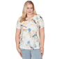 Womens Alfred Dunner Out Of The Blue Chickadees Embellished Tee - image 1