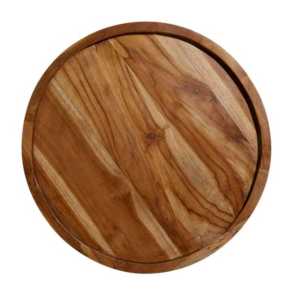 9th & Pike® Brown Teak Wood Contemporary Accent Table