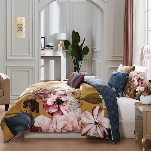 Bebejan Golden Bounty 5pc. Reversible Comforter Set
