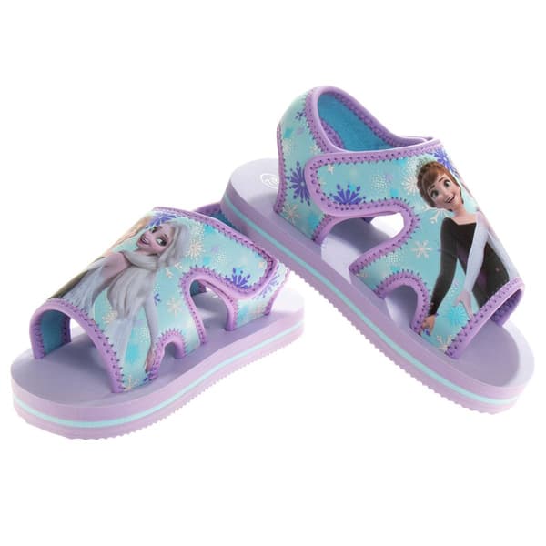 Little Girls Disney Frozen Anna & Elsa Hook and Loop Sandals