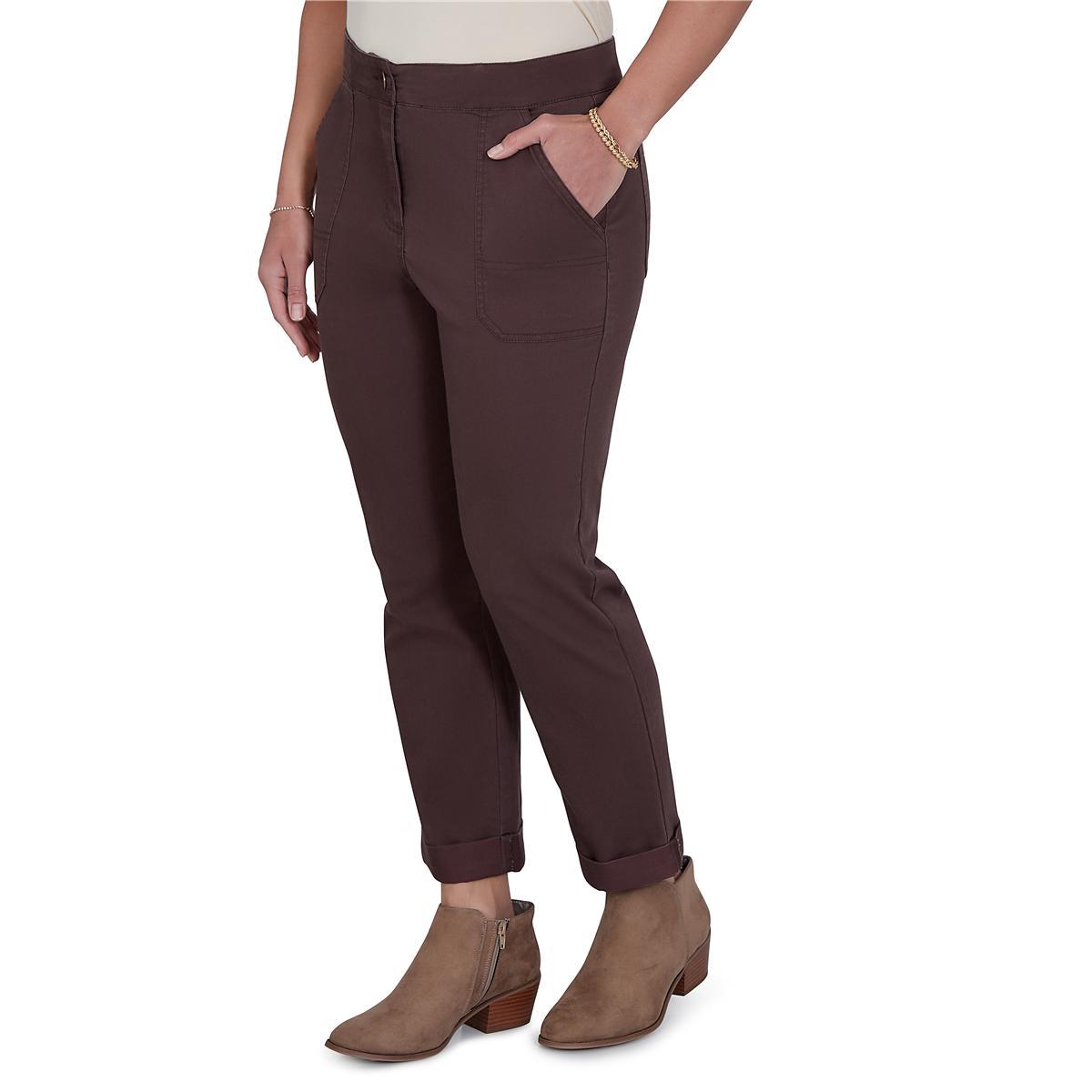 Womens Ruby Rd. Romance On The Ranch Washed Twill Pants