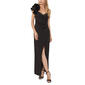 Womens MSK Sleeveless Ruffle Flower Trim V-Neck Scuba Gown - image 1