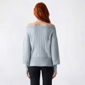 Juniors Heart N Crush Off the Shoulder Cable Band Sweater - image 3