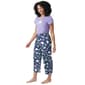 Womens HUE Summertime Short Sleeve Tee & Capri Pajama Set - image 2