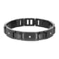 Mens Lynx Cubic Zirconia & Black Ion-Plating Bracelet - image 1