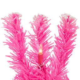 Northlight 9ft. Pink Artificial Flocked Pine Christmas Garland