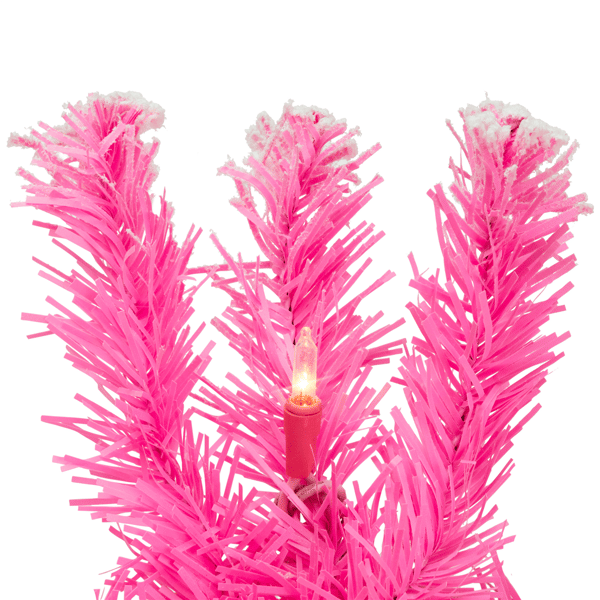 Northlight 9ft. Pink Artificial Flocked Pine Christmas Garland