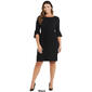 Womens Connected Apparel Bell Sleeve Side Ruched Wrap Dress - image 5