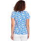 Womens Hearts of Palm Feeling Just Lime Scratched Floral Tee - image 2