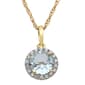 Gemstone Classics&#40;tm&#41; Aquamarine & White Sapphire Necklace - image 1