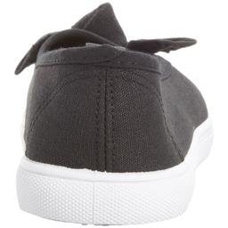Womens Ashley Blue Canvas with Bow Slip On Flats