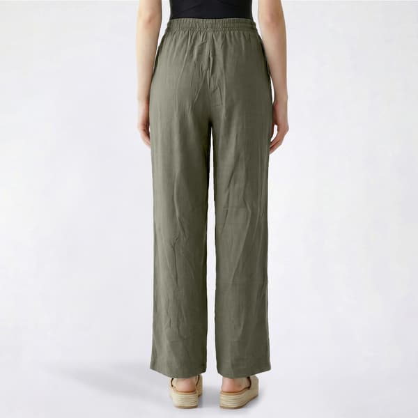 Juniors Hunter & Brown Elastic Waist Drawstring Wide Leg Pants