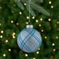 Northlight Seasonal 4pc. Silver Plaid Pattern Glass Ornament - image 5