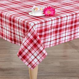 Cottage Classic Red/Pink/White Plaid Tablecloth