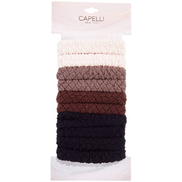 Womens Capelli New York 10pk. Textured Pony Holders - image 
