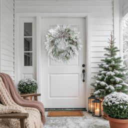 Northlight 26in. Snowy Needle Pine & Pinecone Christmas Wreath