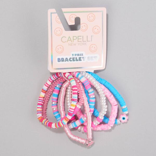Girls Capelli New York&#40;R&#41; 7pc. Fimo Mushroom Charm Bracelet Set - image 