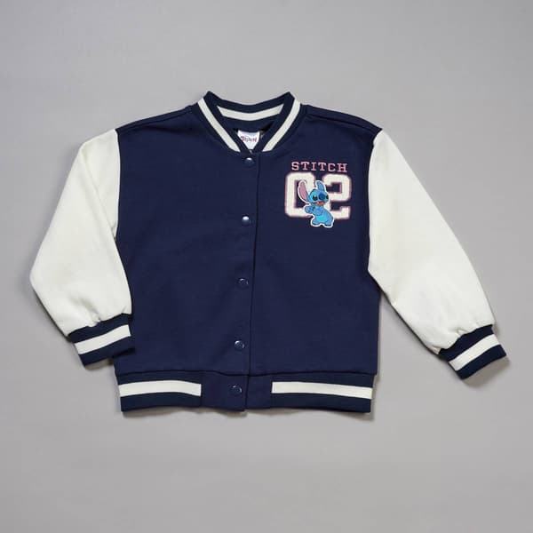 Girls (4-6x) Disney Stitch Fleece Lined Bomber Jacket