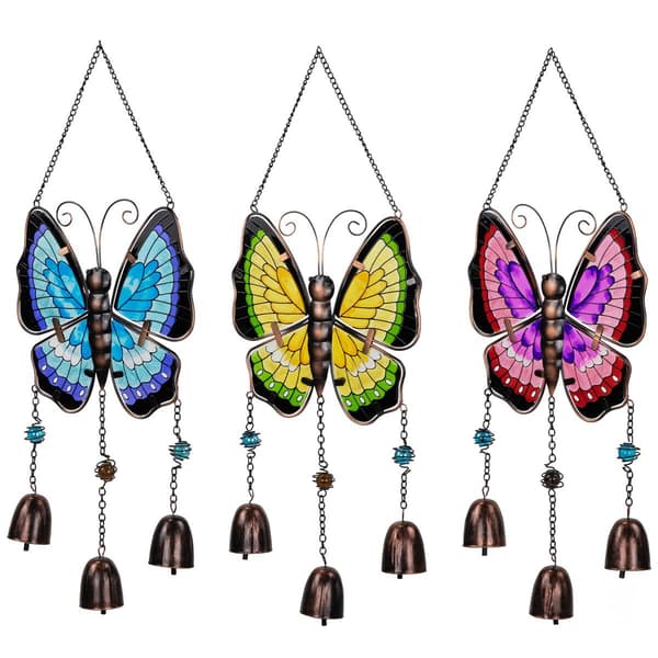 Northlight Seasonal Butterfly Suncatcher Windchimes - Set of 3
