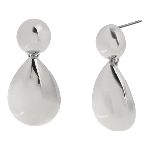 Steve Madden Silver Teardrop Earrings - image 