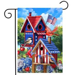 Briarwood Lane Home of the Free Birdhouse Garden Flag