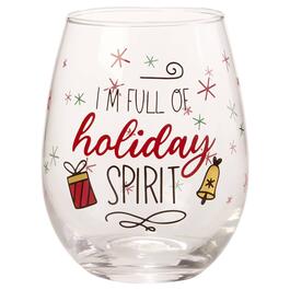 Jay Import I'm Full of Holiday Spirit Stemless Wine Glass