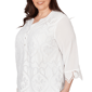 Plus Size Alfred Dunner Al Fresco 3/4 Sleeve Lace Cut Out Blouse - image 5