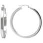 Fine Silver Plated 36mm Click Top Hoop Earrings - image 1
