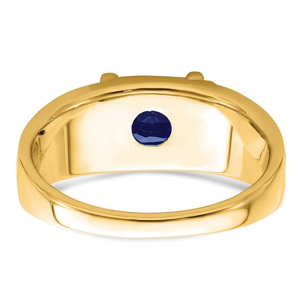 Mens Gentlemen’s Classics™ 14kt. Gold Sapphire & Diamond Ring