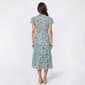 Womens Cure Flutter Sleeve Floral Tie Waist Tier Midi Dress - image 2