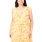 Plus Size MSK Floral Chiffon Cascade Ruffle Hi Low Dress - image 4