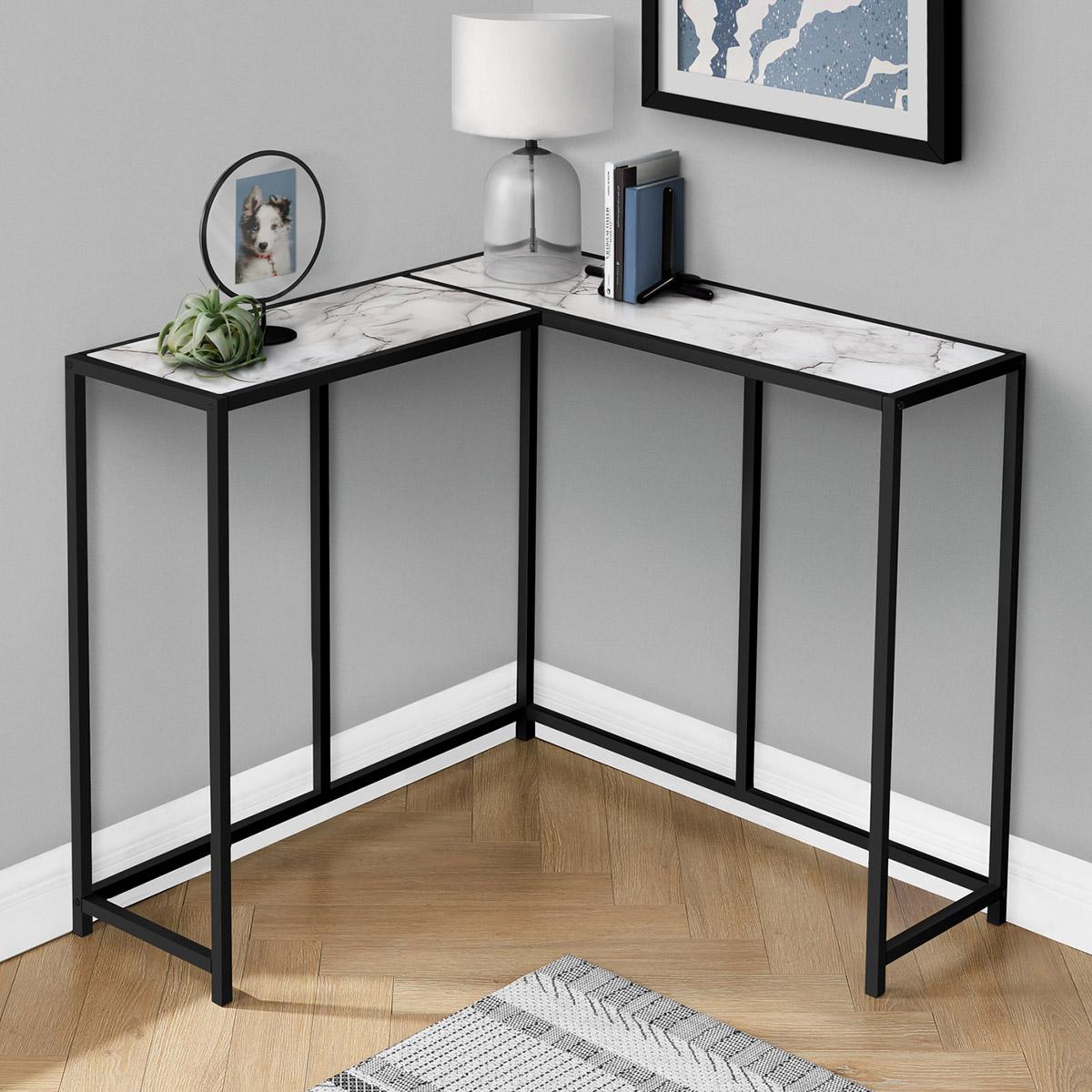 Monarch Specialties Corner Console Table