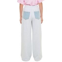 Juniors Madden Girl Denim Fleece Loose Wide Leg Sweatpants Jeans