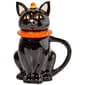 Home Essentials 19oz. Covered Black Cat Mug - image 1