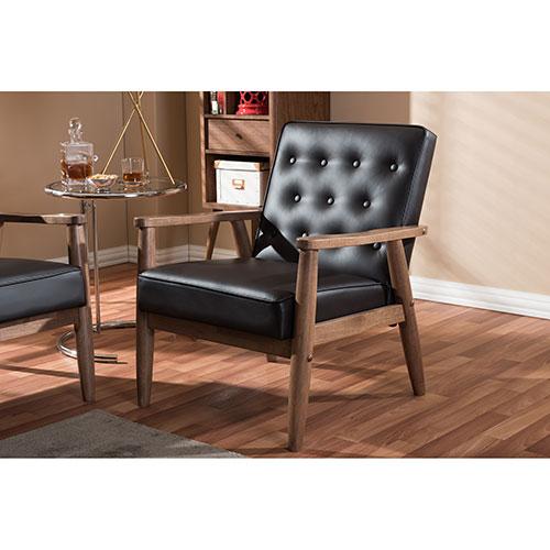 Baxton Studio Sorrento Mid-Century Modern Lounge Chair