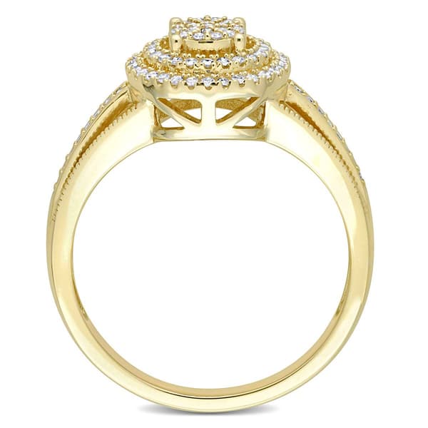 Sophia B 10kt. Gold 1/4ct. Diamond Cluster Halo Engagement Ring