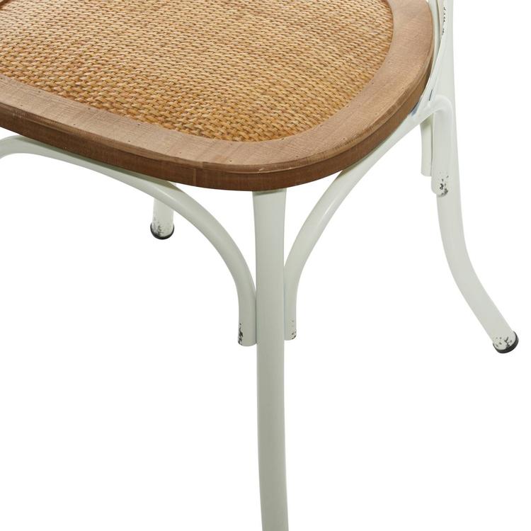 9th & Pike® White Metal Farmhouse Dining Chairs